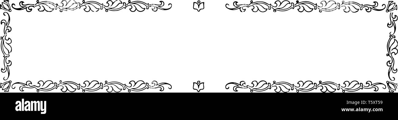 wallpapers Vine Drawing Simple https www alamy com vine banner is decorated with vines it is very simple pattern vintage line drawing or engraving illustration image244608149 html