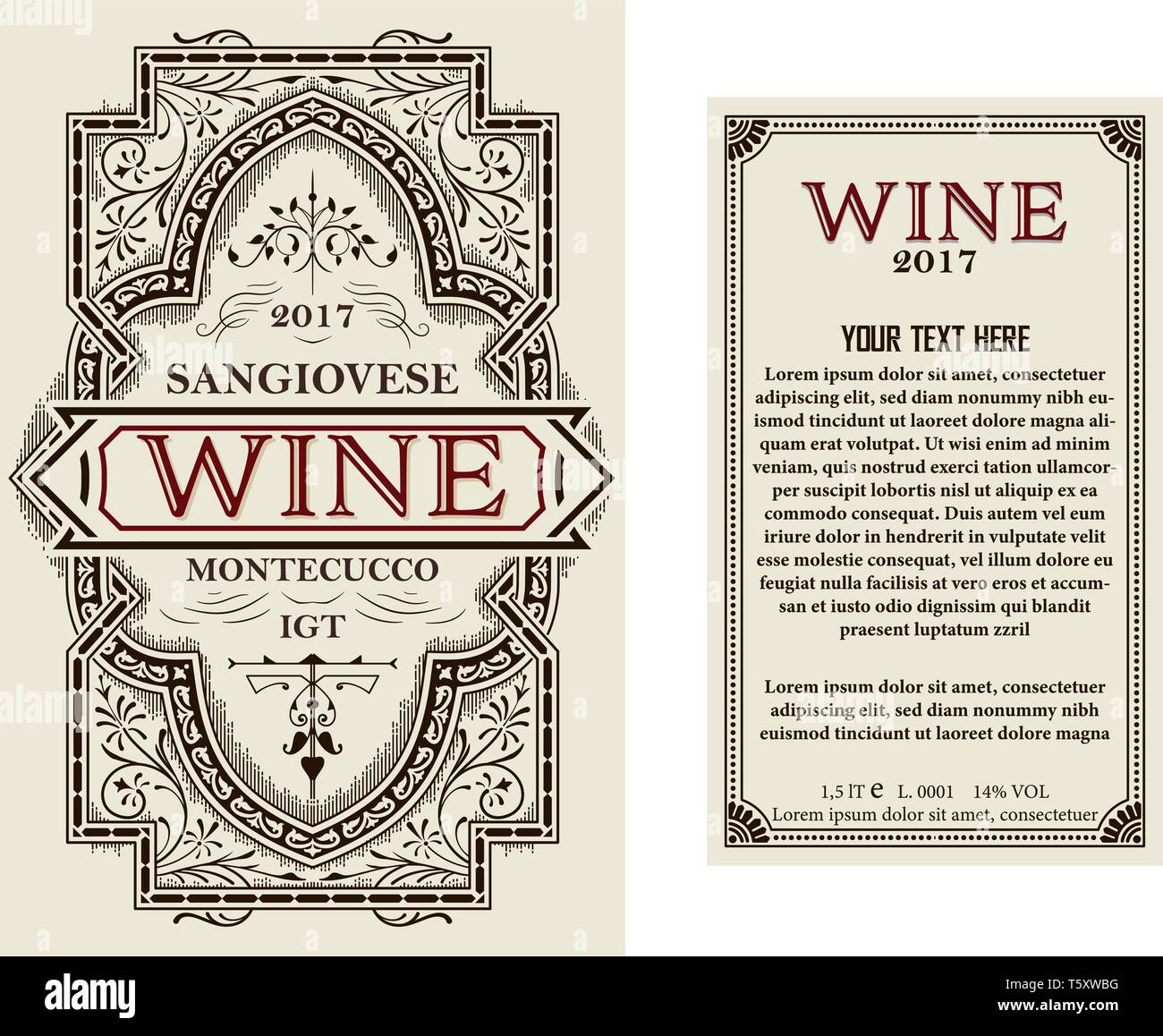 Vintage wine label hires stock photography and images Alamy