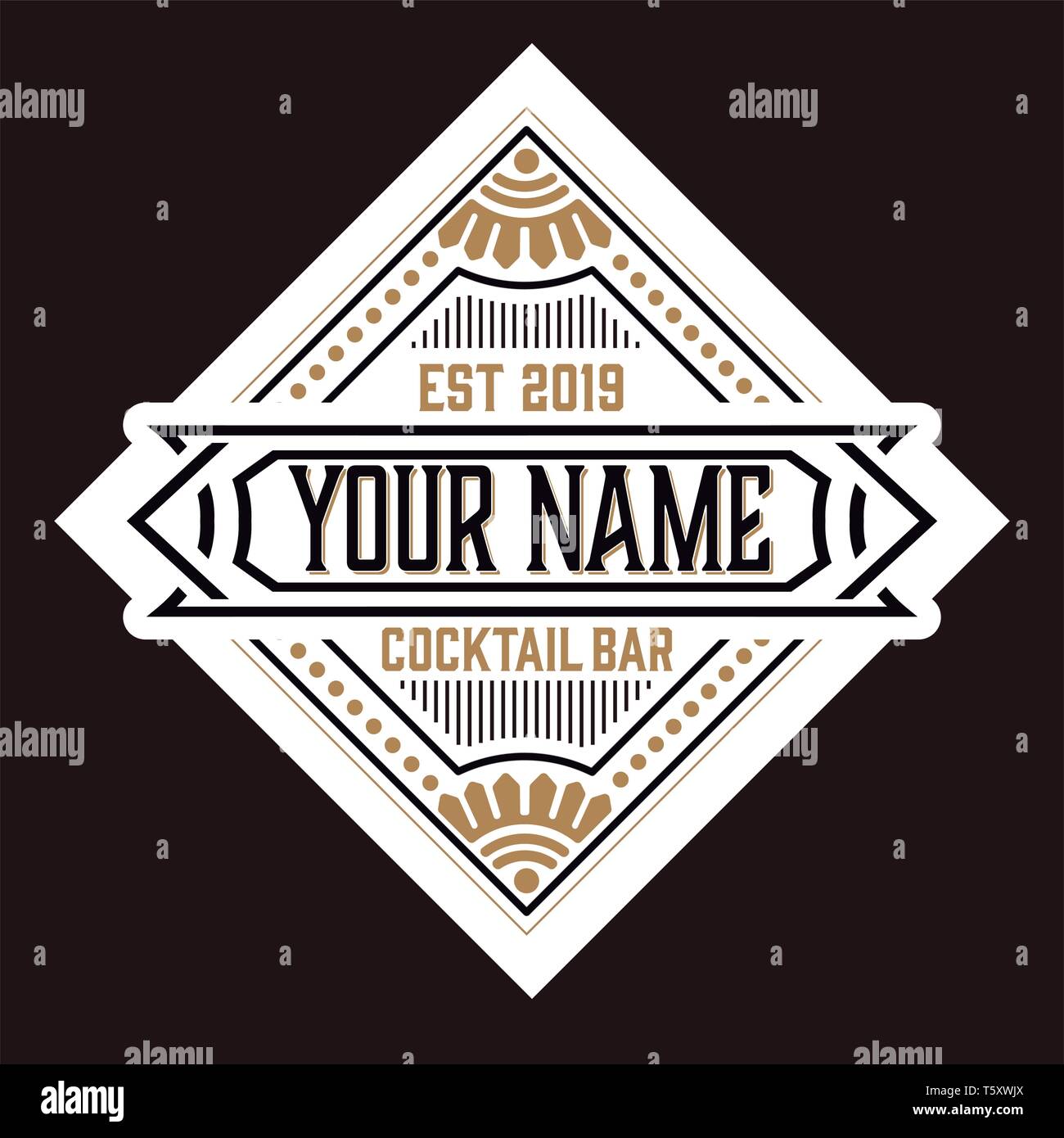 Artdeco logo. Vector layered Stock Vector Image & Art Alamy