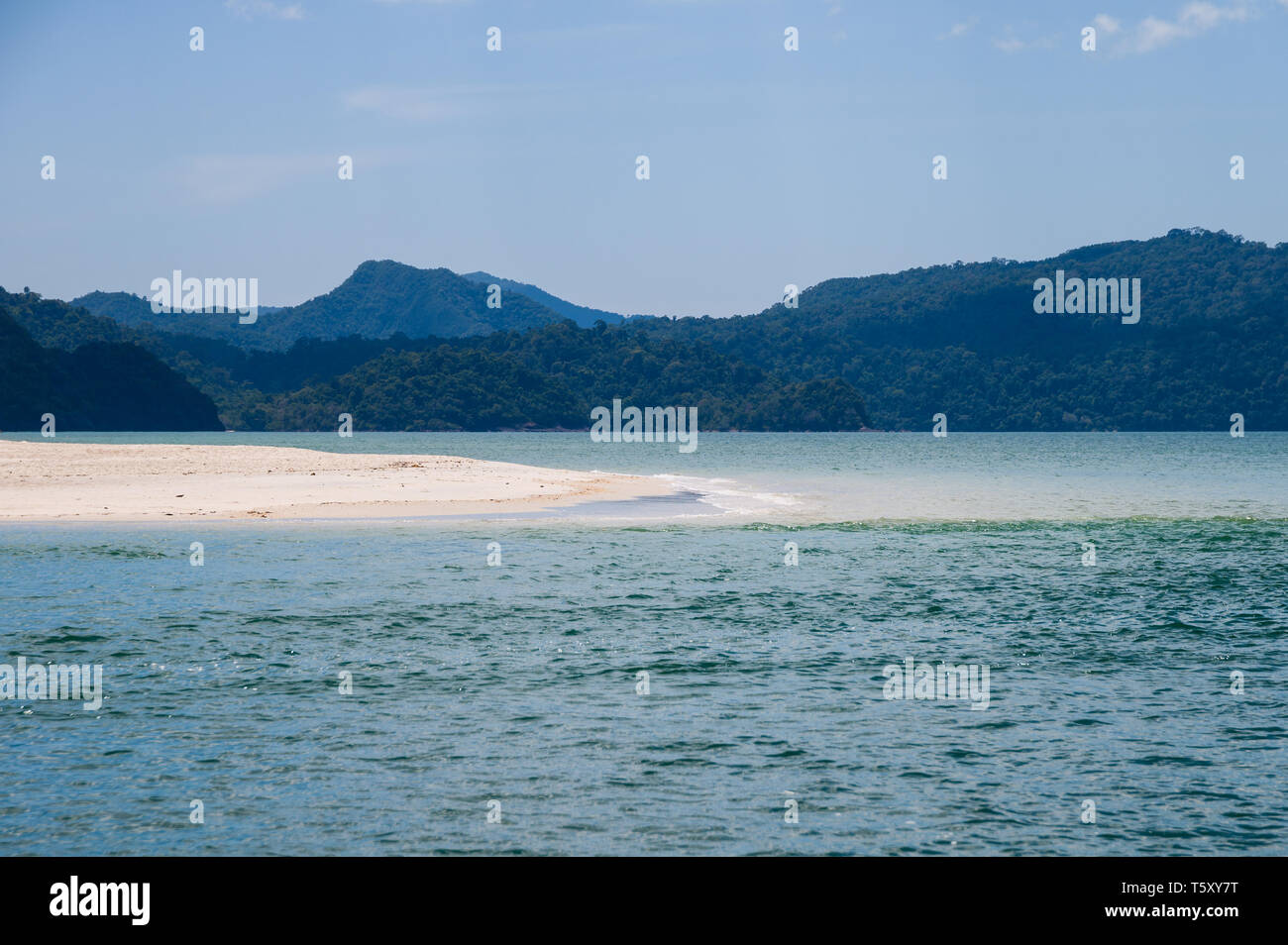 White sand ridge on the beach in emerald sea Stock Photo - Alamy