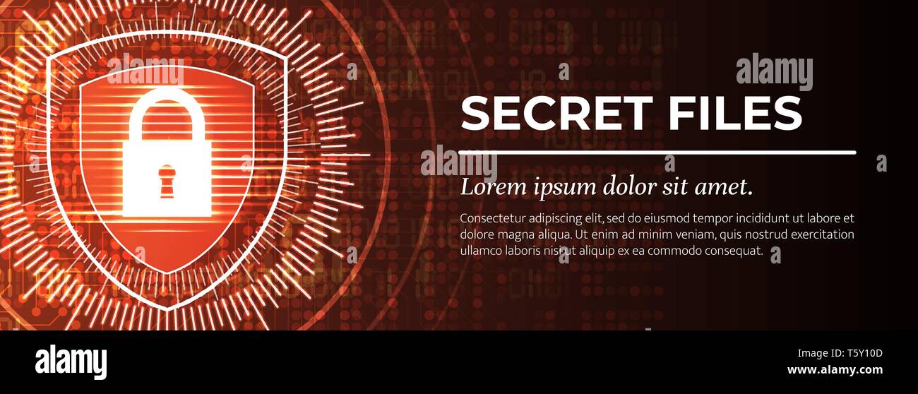 Secret Files. The Red Digital Background. Vector Stock Vector Image ...