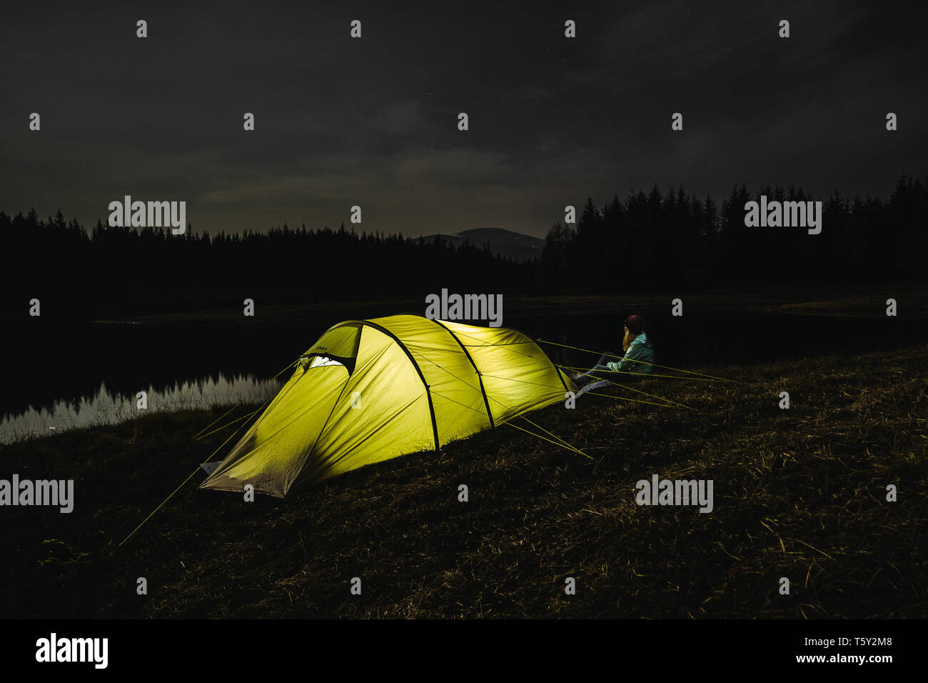 wild camping in the highlands of Scotland Stock Photo Alamy