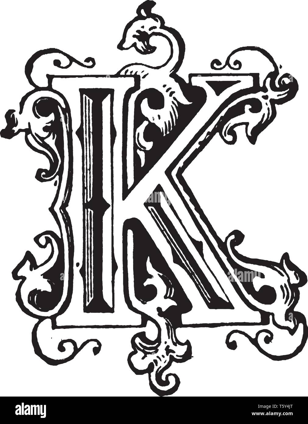 Letter k drawing Stock Vector Images - Alamy