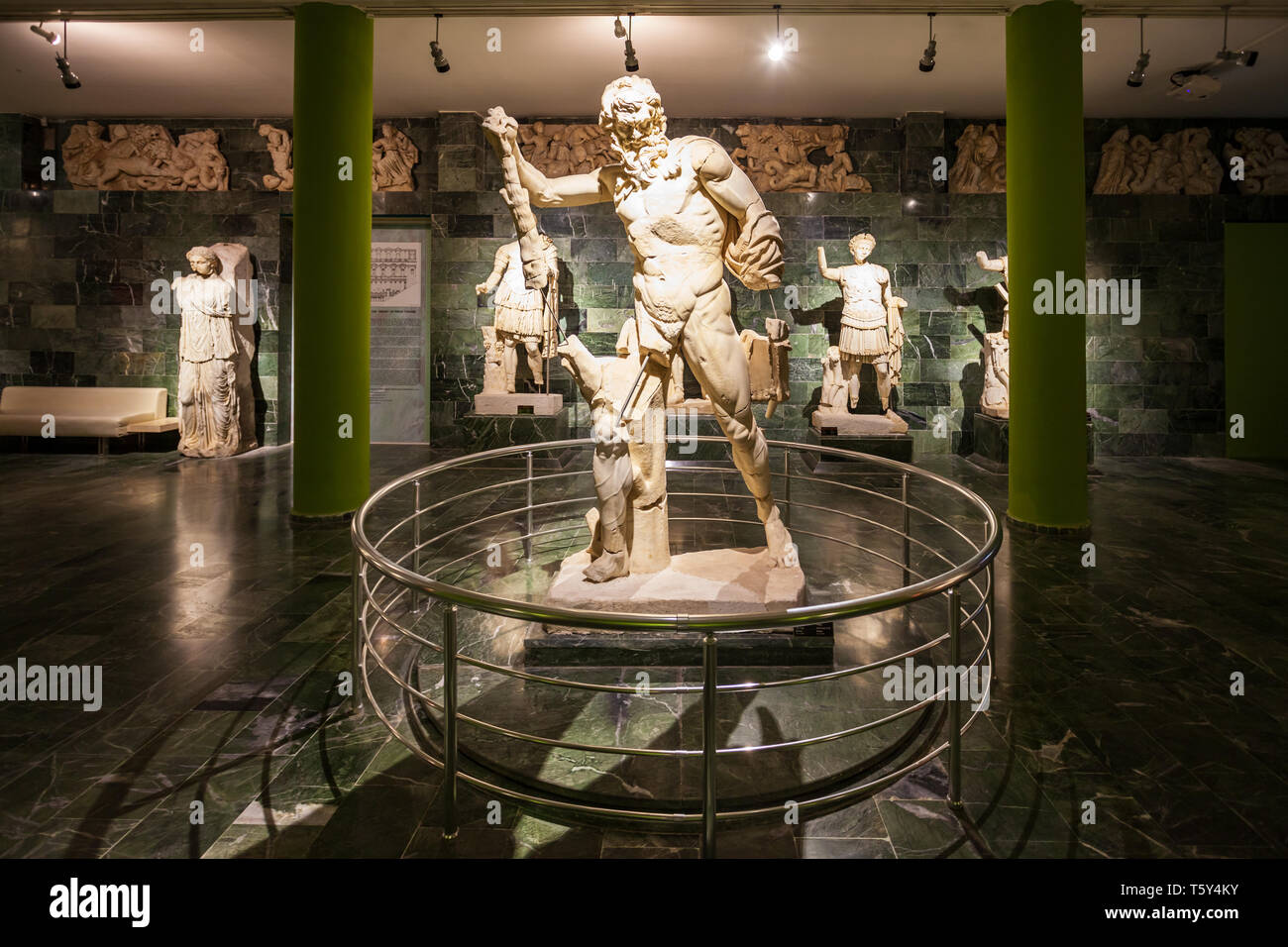 ANTALYA, TURKEY - SEPTEMBER 14, 2014: Antalya Archeological Museum is one of Turkey's largest museums located in Antalya city in Turkey Stock Photo