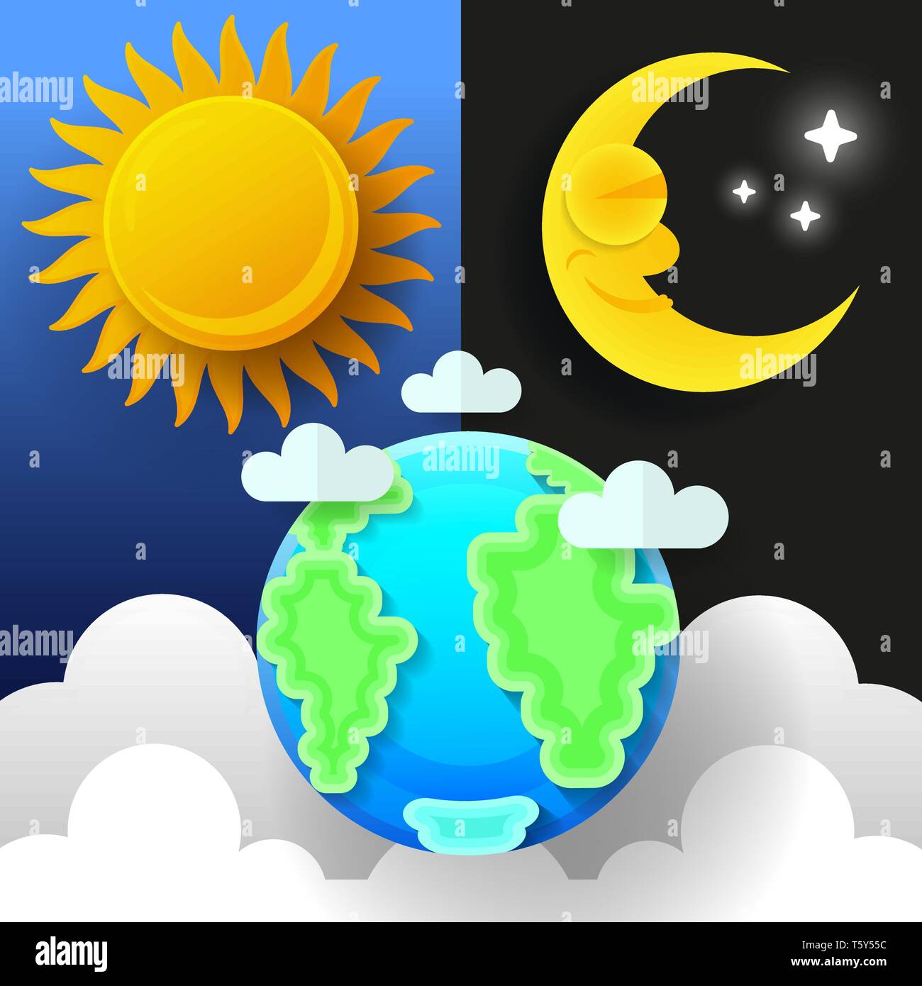 sun moon star clipart