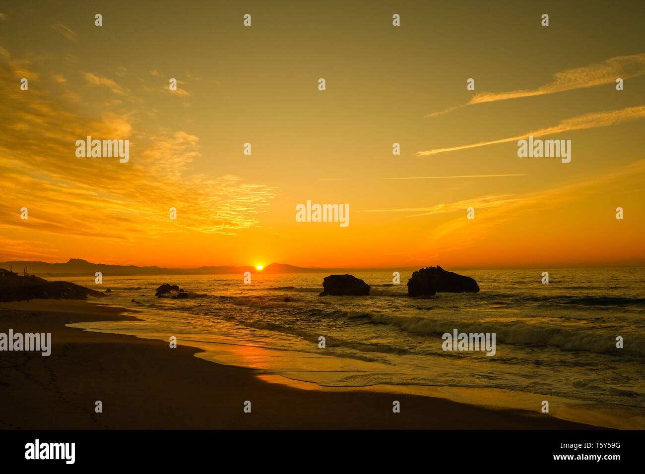 Sunset View Looking In Direction Of San Sebastian On The