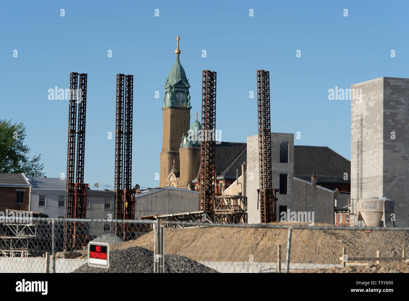 new construction in Northern Philadelphia, Old Kensington section Stock