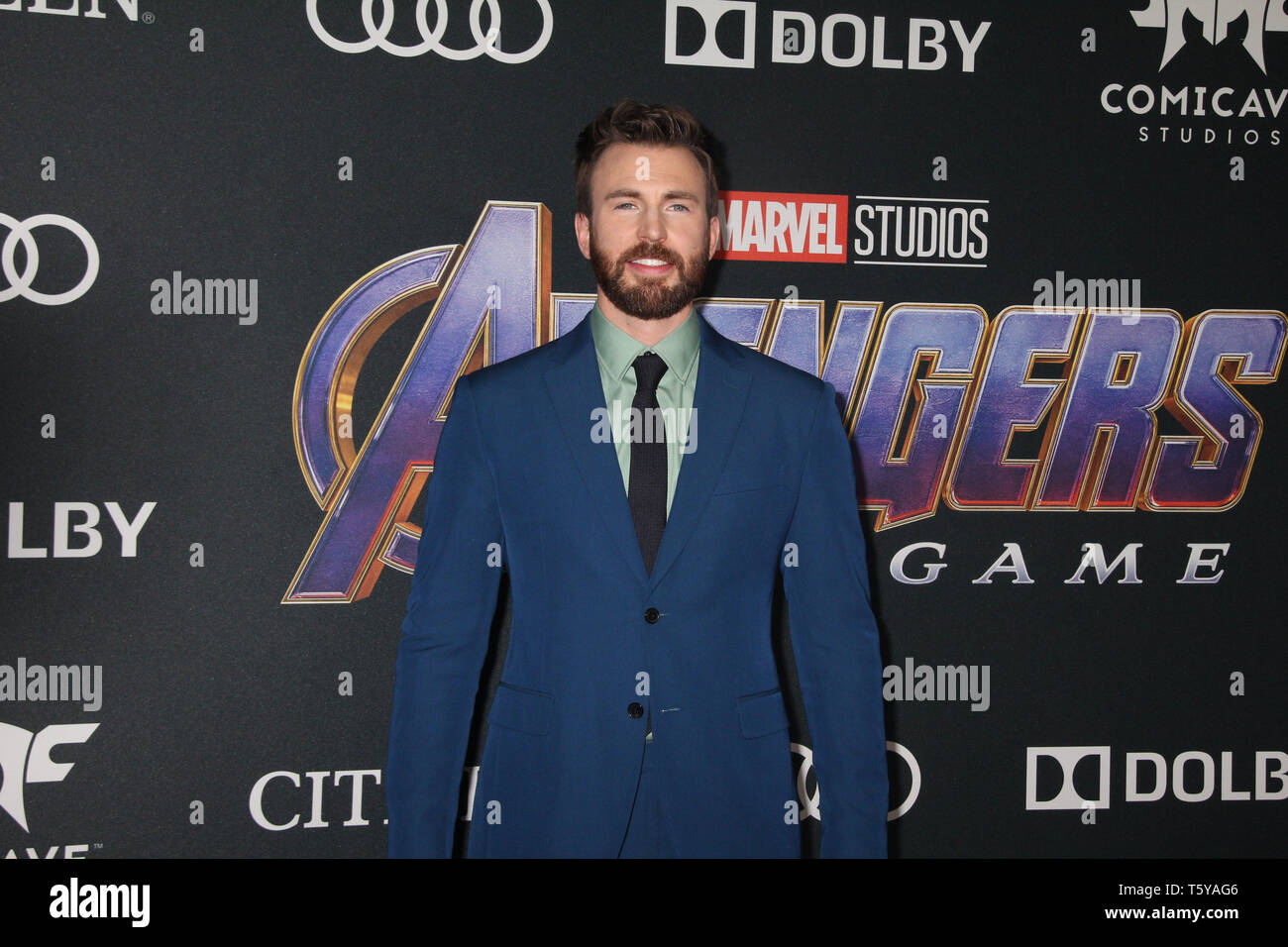 Chris Evans 04 22 2019 The world premiere of Marvel Studios Avengers Endgame held at The Los Angeles Convention Center in Los Angeles CA Photo Cronos Hollywood News Stock Photo Alamy