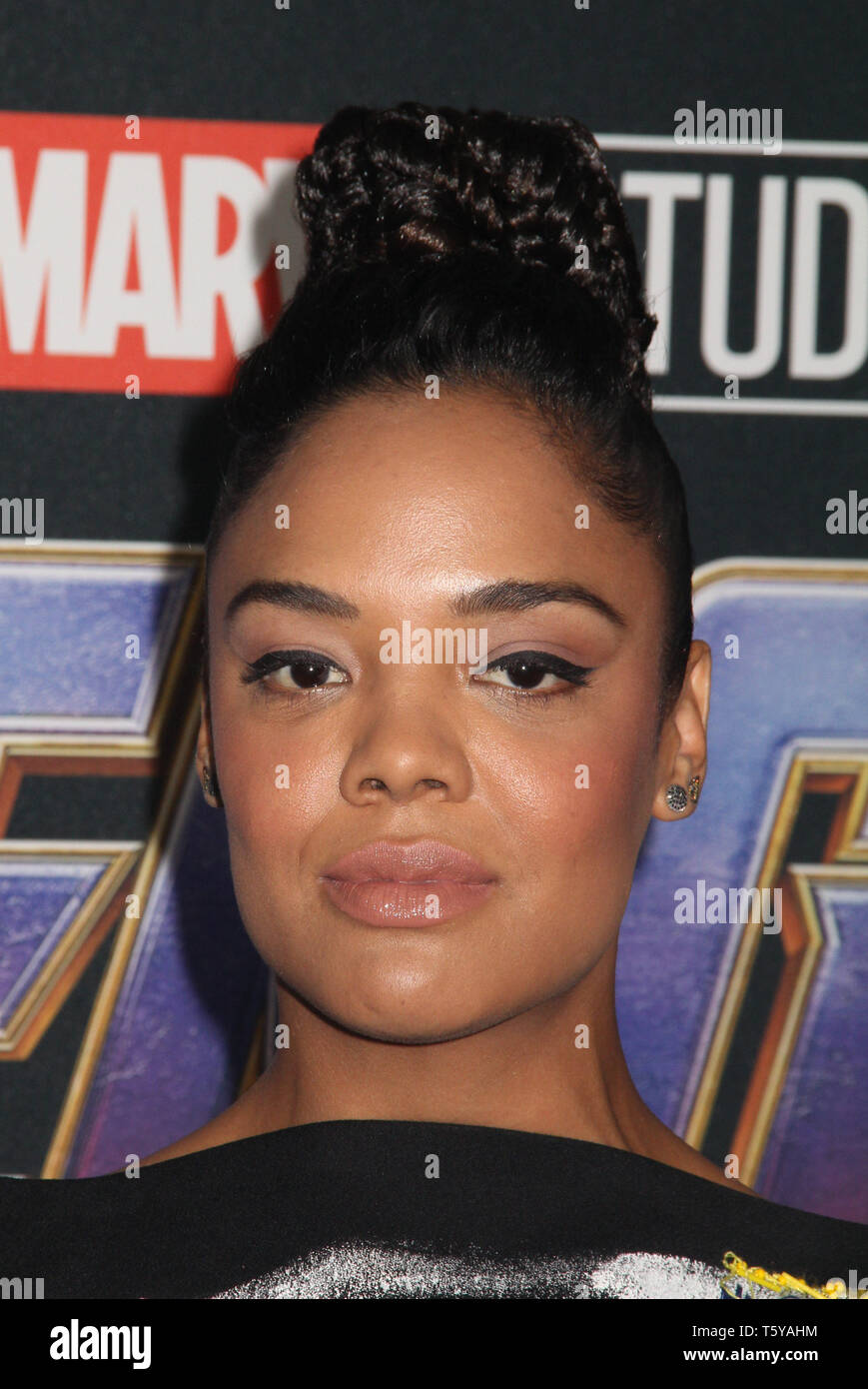Tessa Thompson 04/22/2019 The world premiere of Marvel Studios
