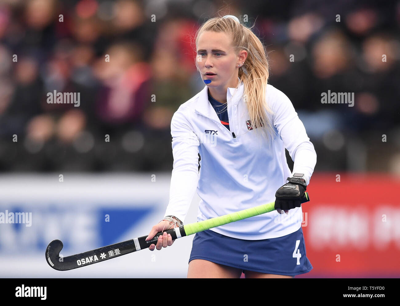 London, UK. 27th Apr 2019. Lee Valley Hockey and Tennis Centre, London, England; Ladies FIH Pro Hockey League, Great Britain versus USA; Danielle Grega of USA Credit: Action Plus Sports Images/Alamy Live News Stock Photo