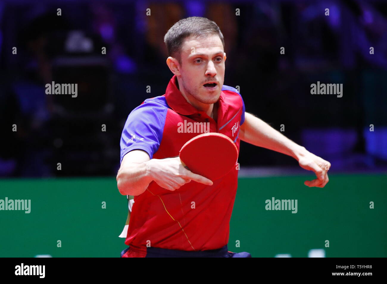 Ovidiu Ionescu (ROU) APRIL 27, 2019 - Table Tennis : 2019 World Table Tennis  Championships Men's doubles Final match at HUNGEXPO Budapest Fair Center,  Budapest, Hungary. (Photo by Sho Tamura/AFLO SPORT Stock Photo - Alamy