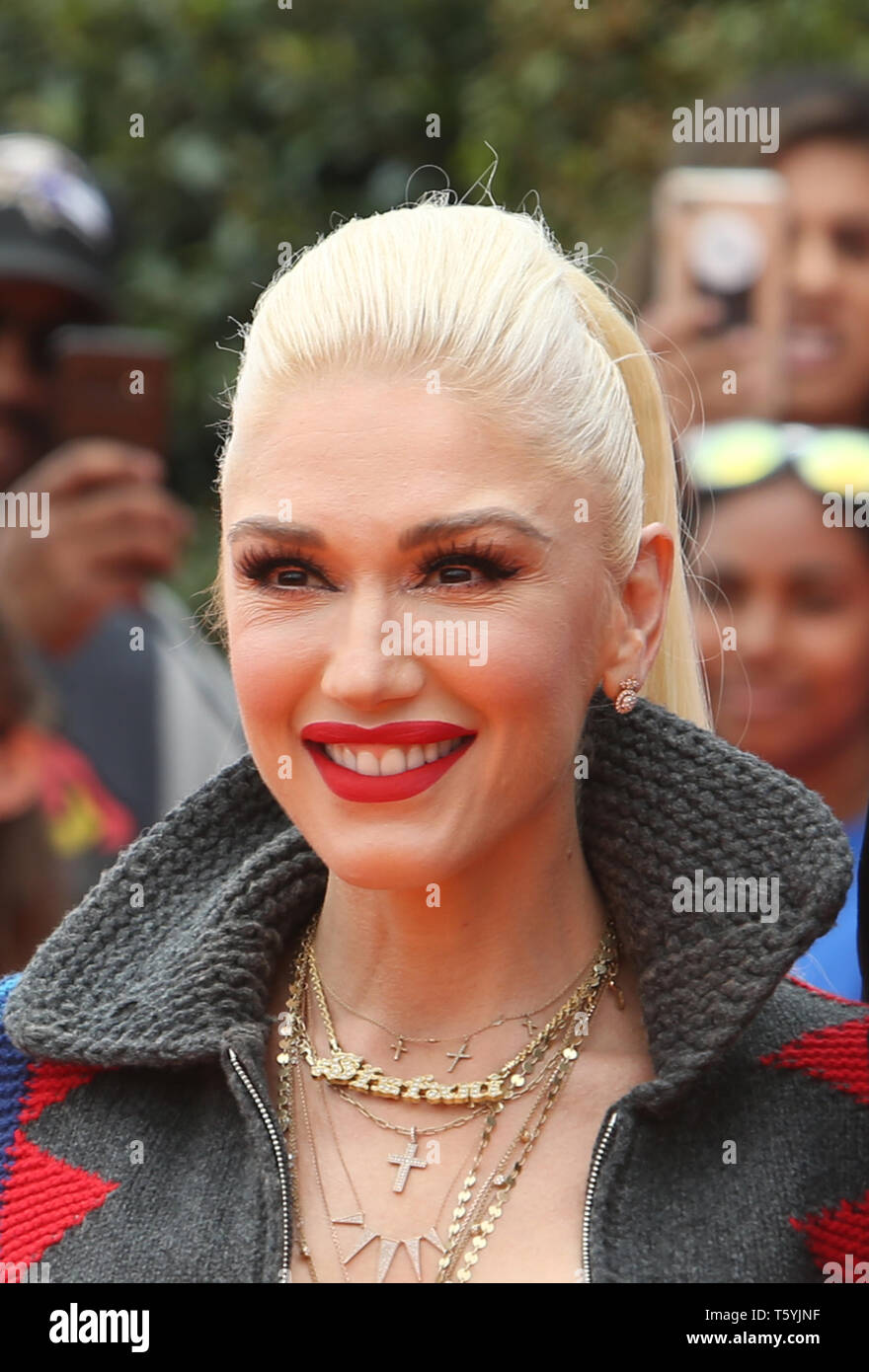 LOS ANGELES, CA April 27: Gwen Stefani, arrives at STX Films World ...