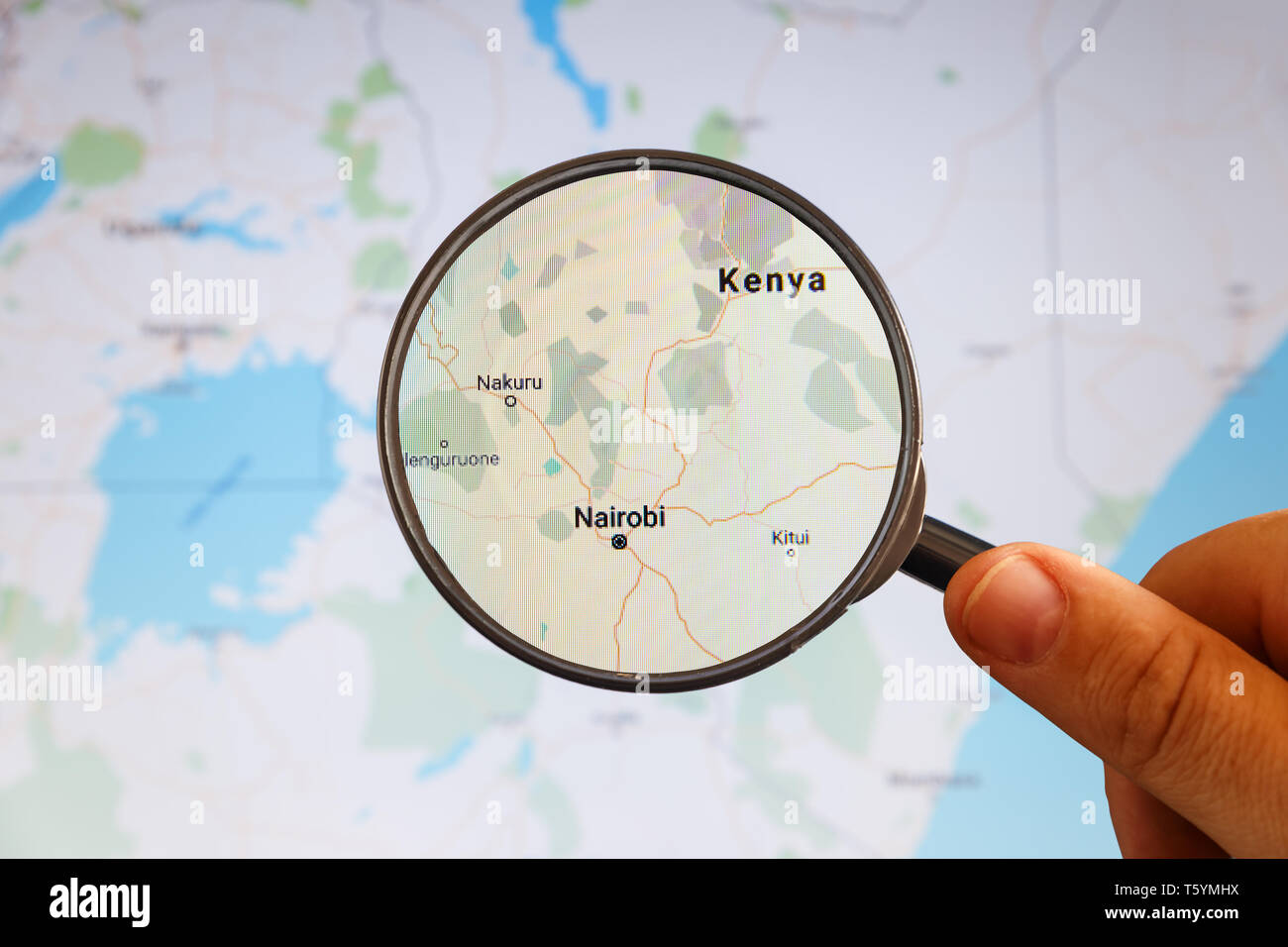 Nairobi, Kenya. Political map. City visualization illustrative concept