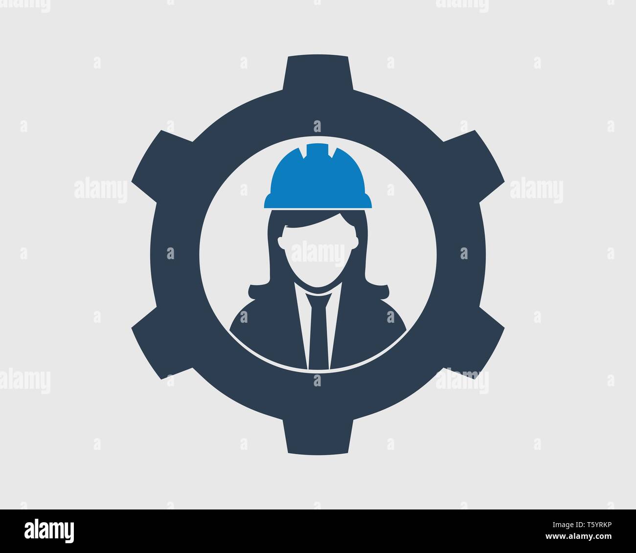 Mechanical Engineer Icon. Female Symbol with Gear Sign Stock Vector Image & Art Alamy