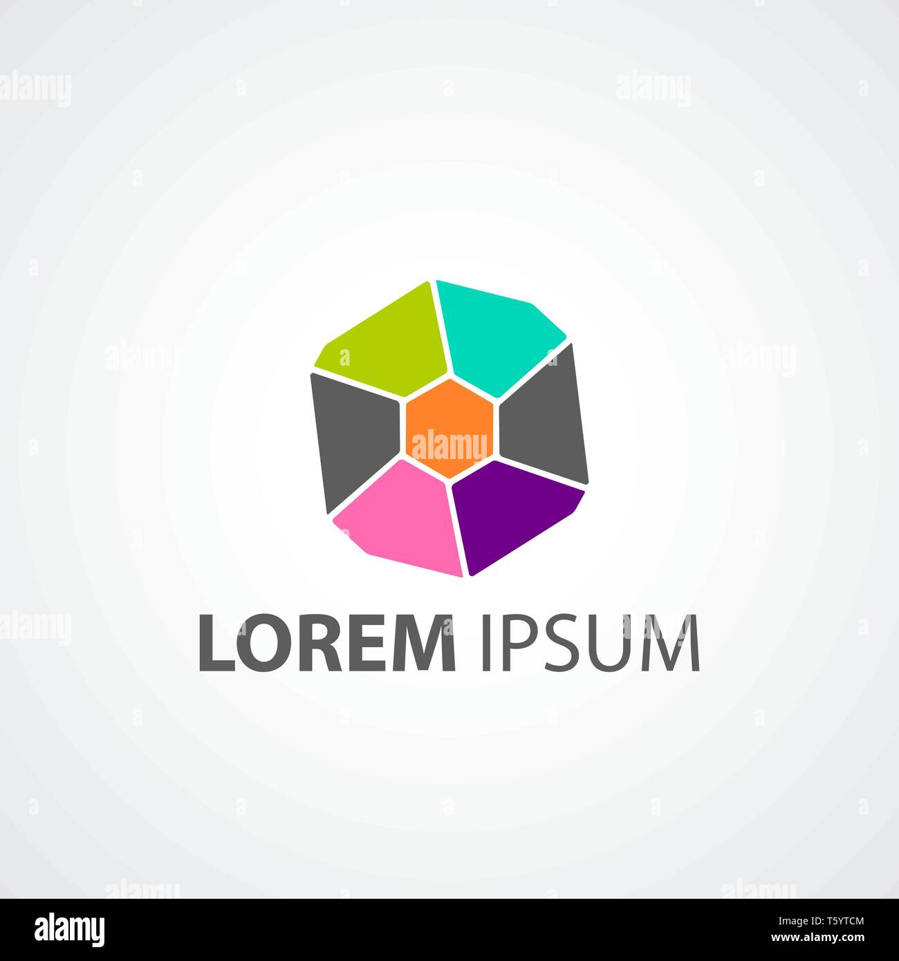 Abstract logo template. Hexagon logo concept Stock Vector Image & Art ...