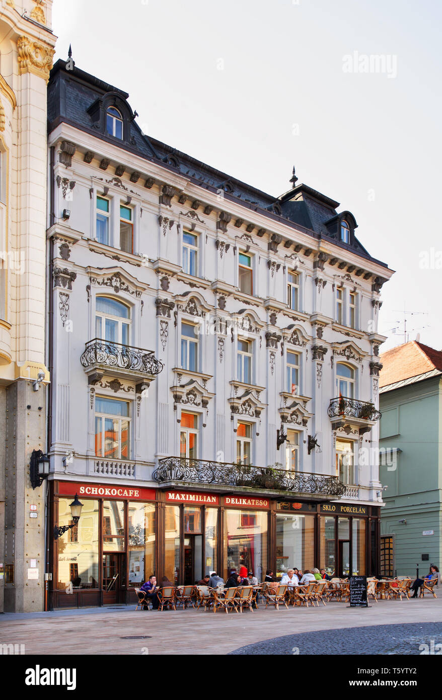 Main square (Hlavne namestie) in Bratislava. Slovakia Stock Photo - Alamy