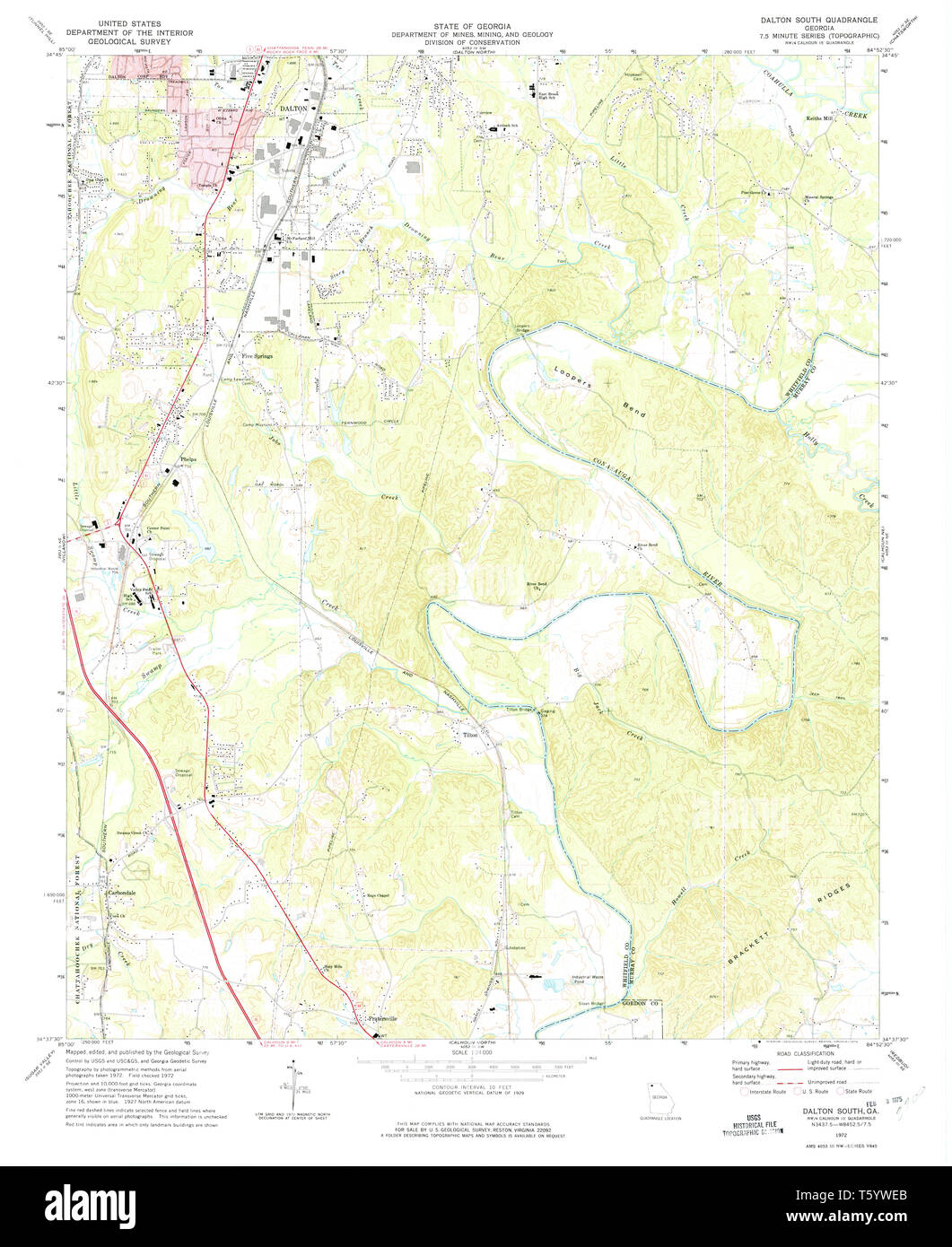 Map of dalton Cut Out Stock Images & Pictures Alamy
