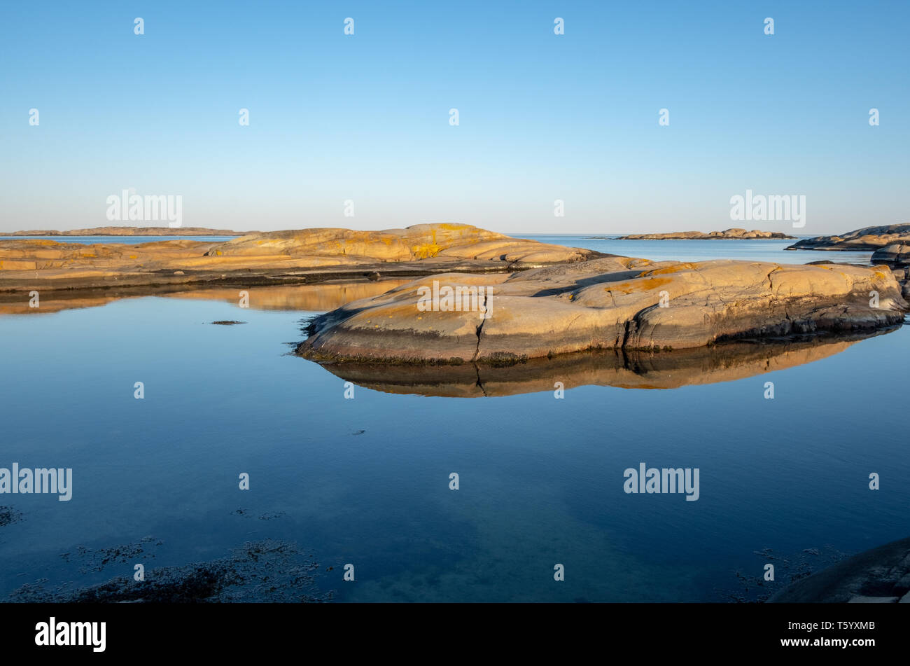 'The world's end' rocks in Tjøme, Norway Stock Photo