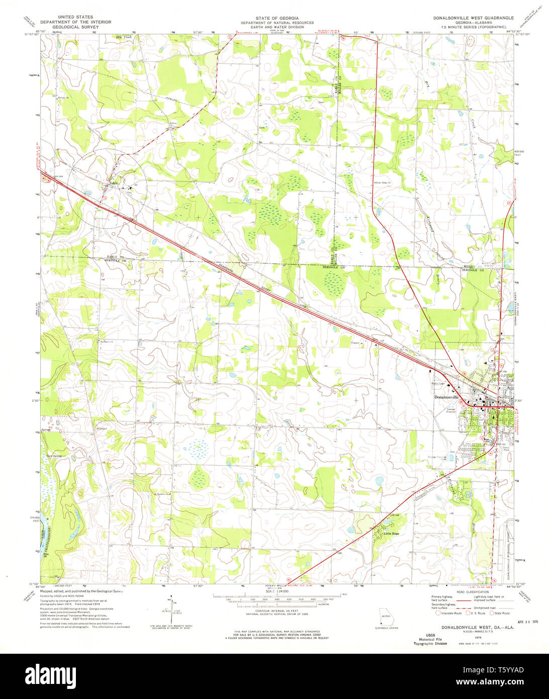 Map of donalsonville Cut Out Stock Images & Pictures Alamy