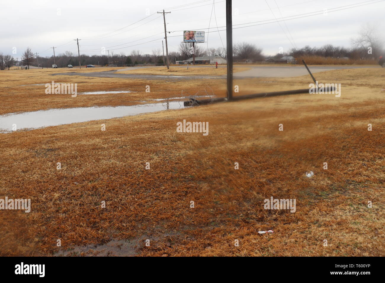 Down power pole in the water Stock Photo - Alamy