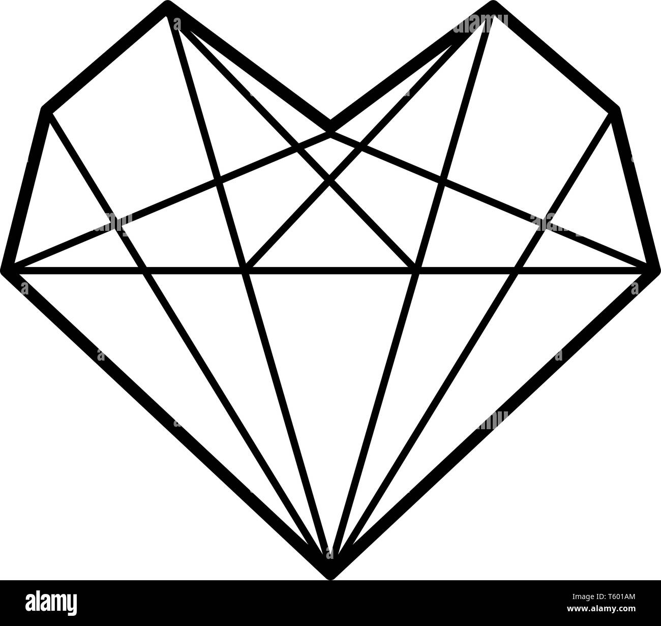 Diamond Heart Logo Vector illustration Stock Vector Image & Art - Alamy