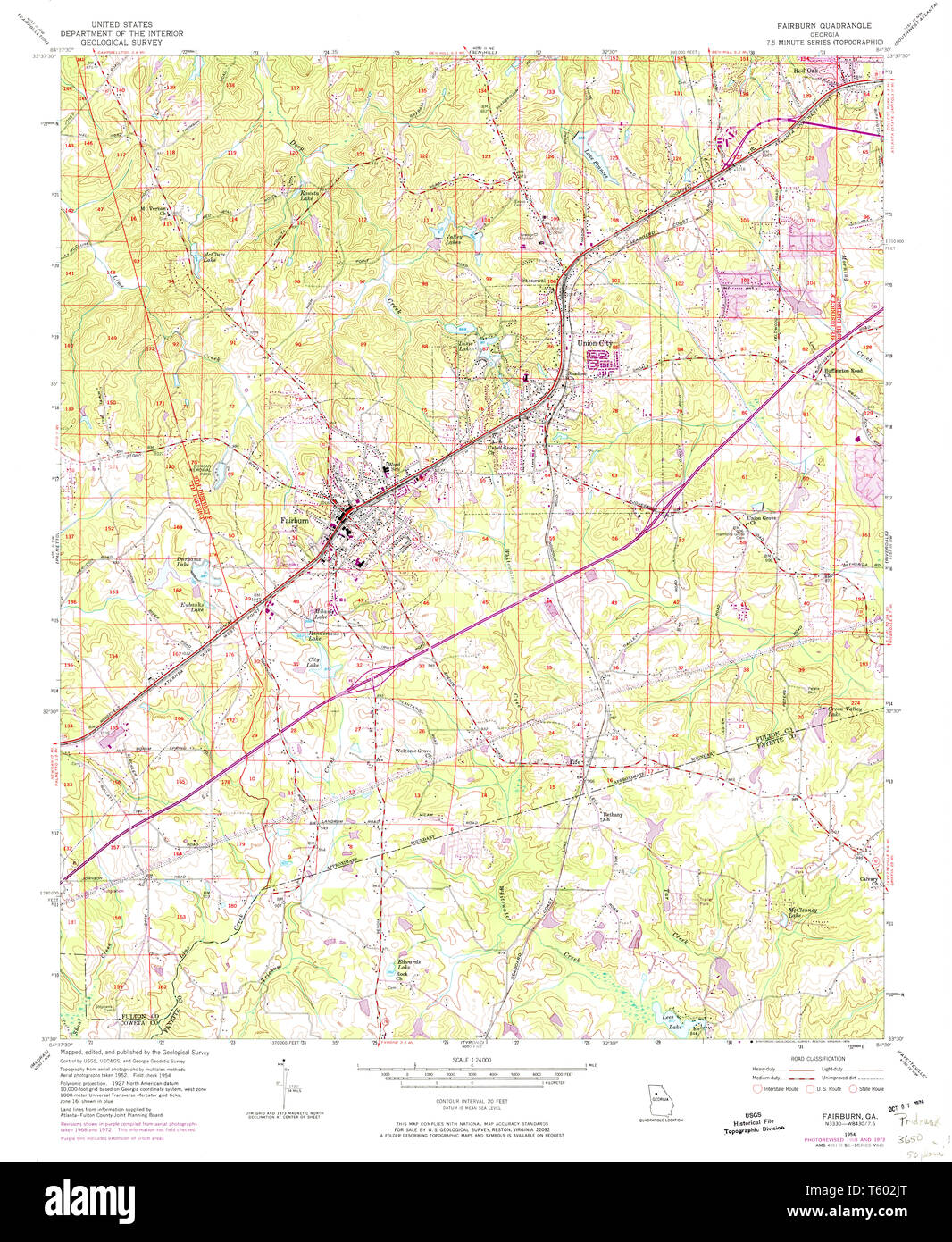 Fairburn map Cut Out Stock Images & Pictures Alamy