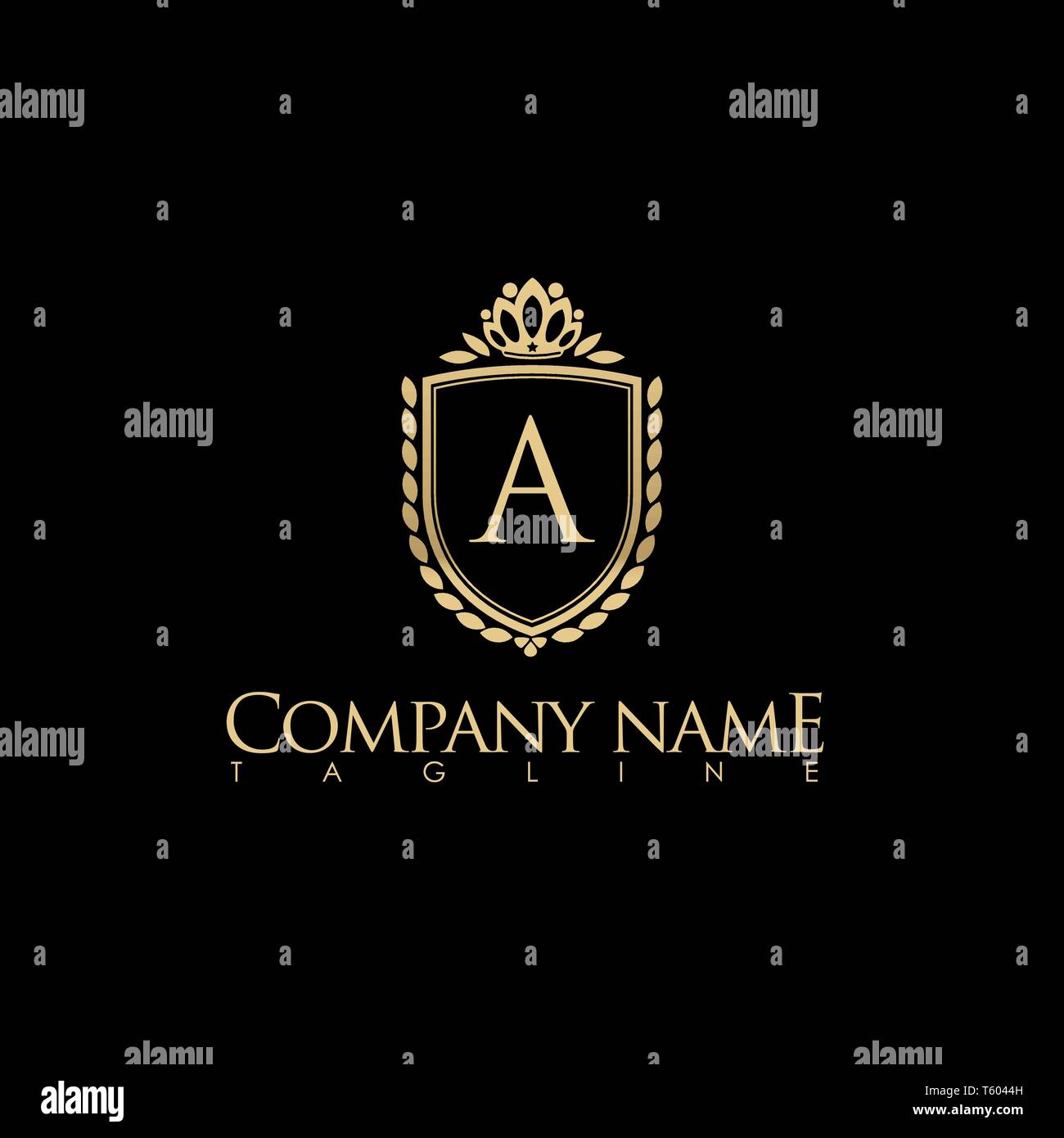 A LOGO MODERN LETTER Stock Vector Image & Art - Alamy