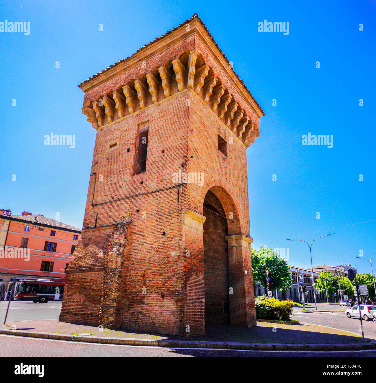 Porta Castiglione in Bologna landmark in Emilia Romagna - Italy Stock Photo