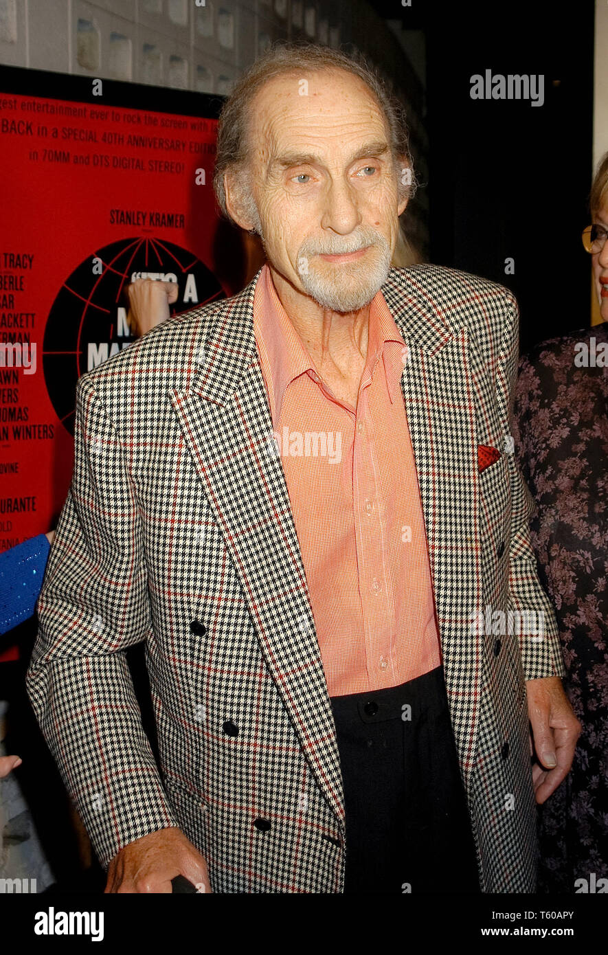 Sid Caesar at the 40th Anniversary of Stanley Kramer's "It's A Mad, Mad, Mad Mad World" and 40th Anniversary of Arclight Hollywood's Cinerama Dome  at the Arclight Hollywoods Cinerama Dome Theater in Hollywood, CA. The event took place on Thursday, October 16, 2003. Photo by: SBM / PictureLux  File Reference # 33790_1080SBMPLX Stock Photo
