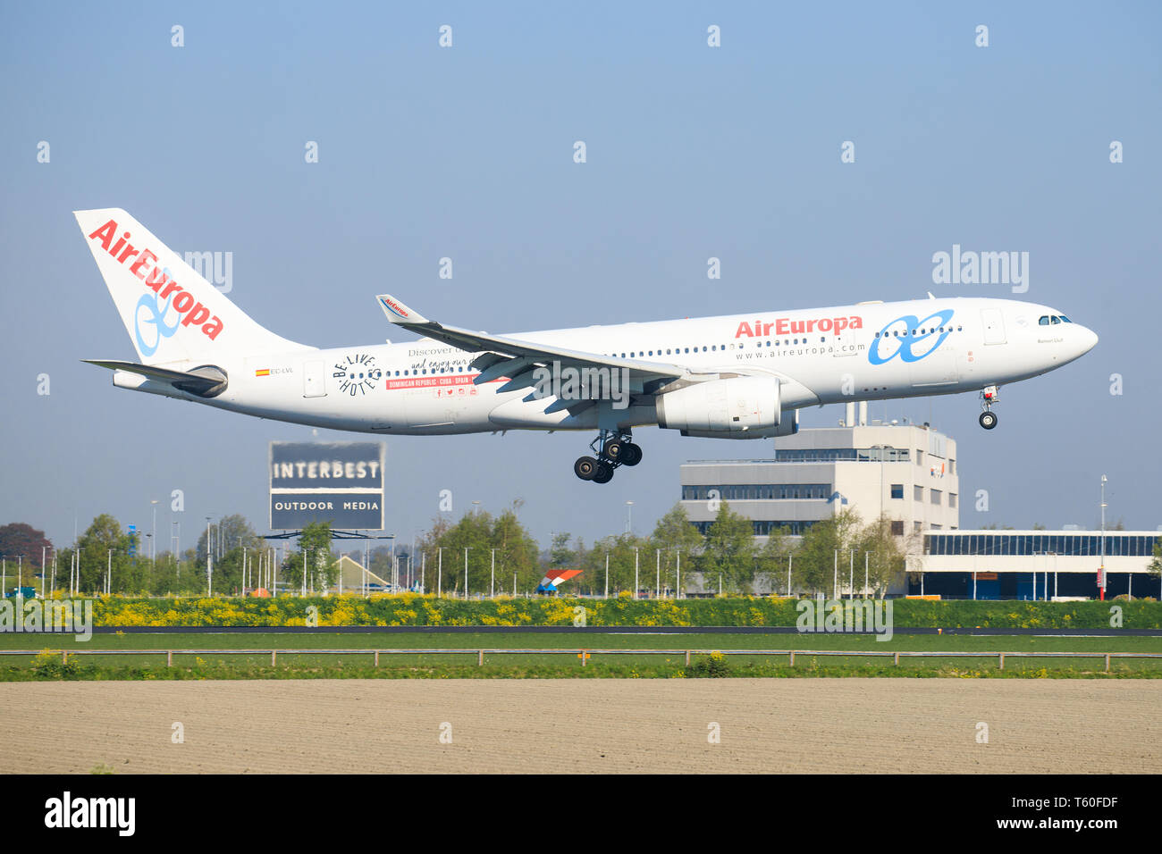 Amsterdam/Netherland Mai 26, 2019:Air Europa A330 last flight at Amsterdam Airport. Stock Photo
