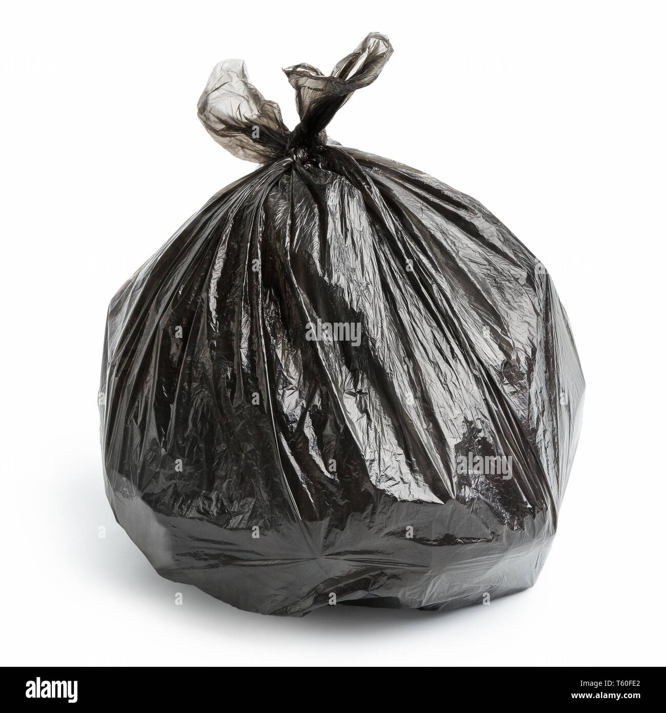 Big Black Plastic Garbage Bag and Bones Near Stock Image - Image of junk,  isolated: 152310773