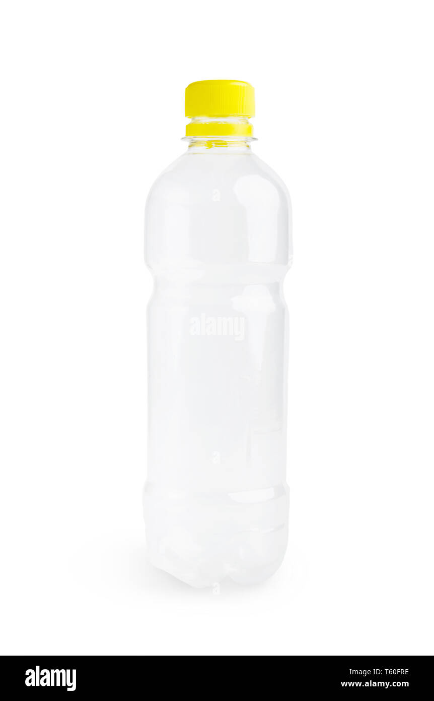 Plastic bottle on white Stock Photo