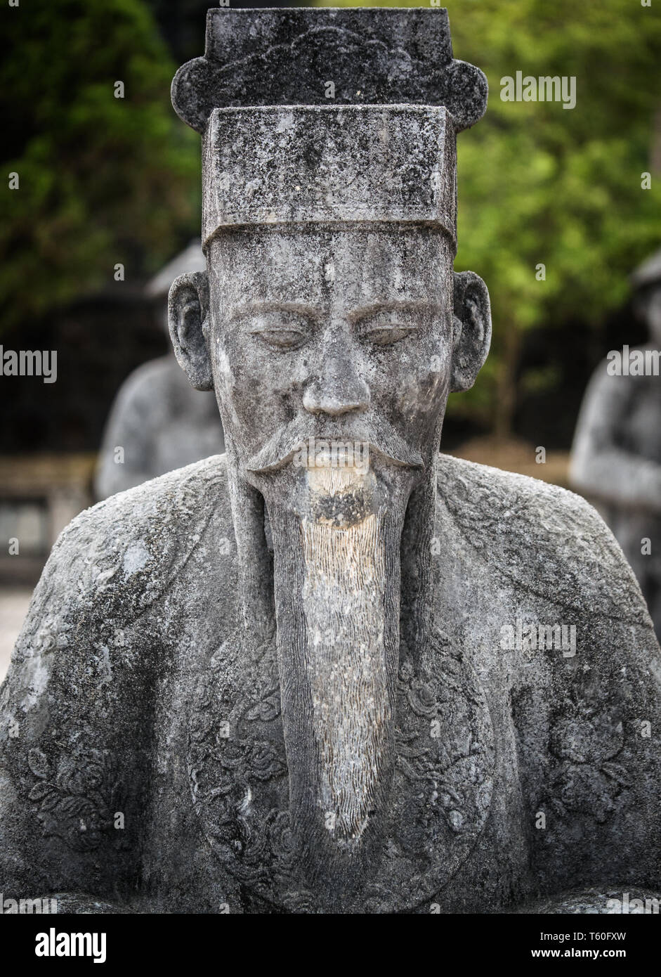 Stone guardians at Royal Tomb of Khai Dinh King (Lăng Khải Định) nearby Hue, Vietnam, Asia Stock Photo