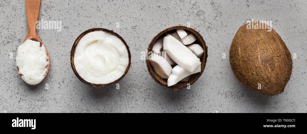 Organic coconut concept Stock Photo
