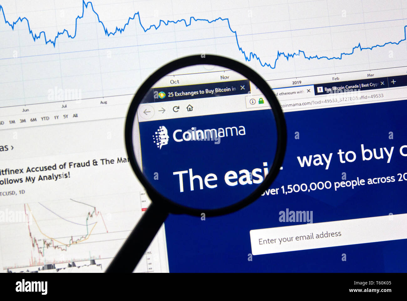 Montreal Canada April 26 2019 Coinmama Cryptocurrency Digital - 