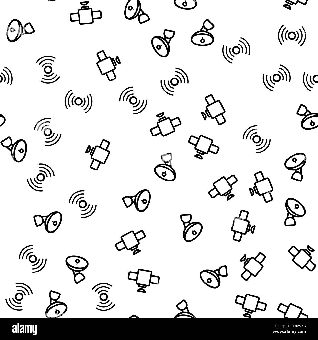 Cellular Communication Seamless Pattern Vector Stock Vector Image & Art ...