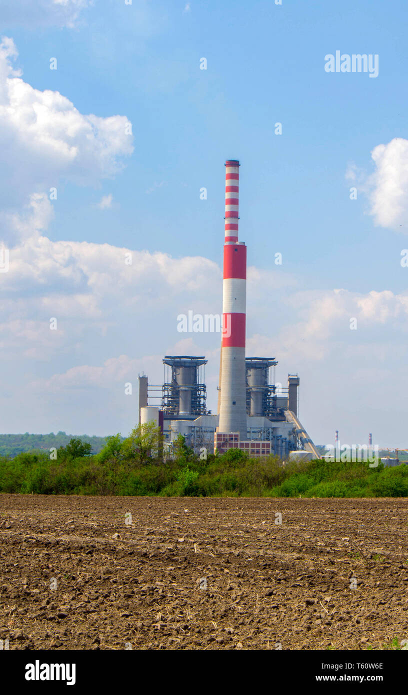 Thermo power plant Kostolac,Srbija. In 1870, the first exploitation of coal began Stock Photo