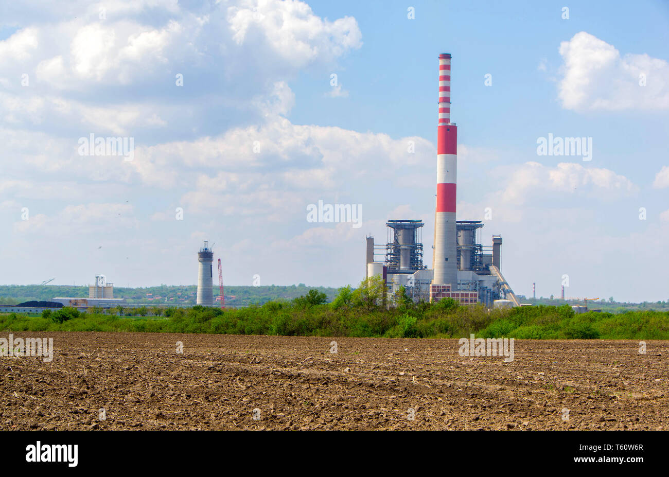 Thermo power plant Kostolac,Srbija. In 1870, the first exploitation of coal began Stock Photo