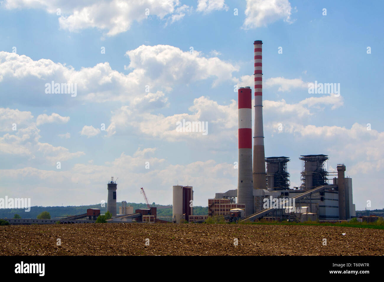 Thermo power plant Kostolac,Srbija. In 1870, the first exploitation of coal began Stock Photo
