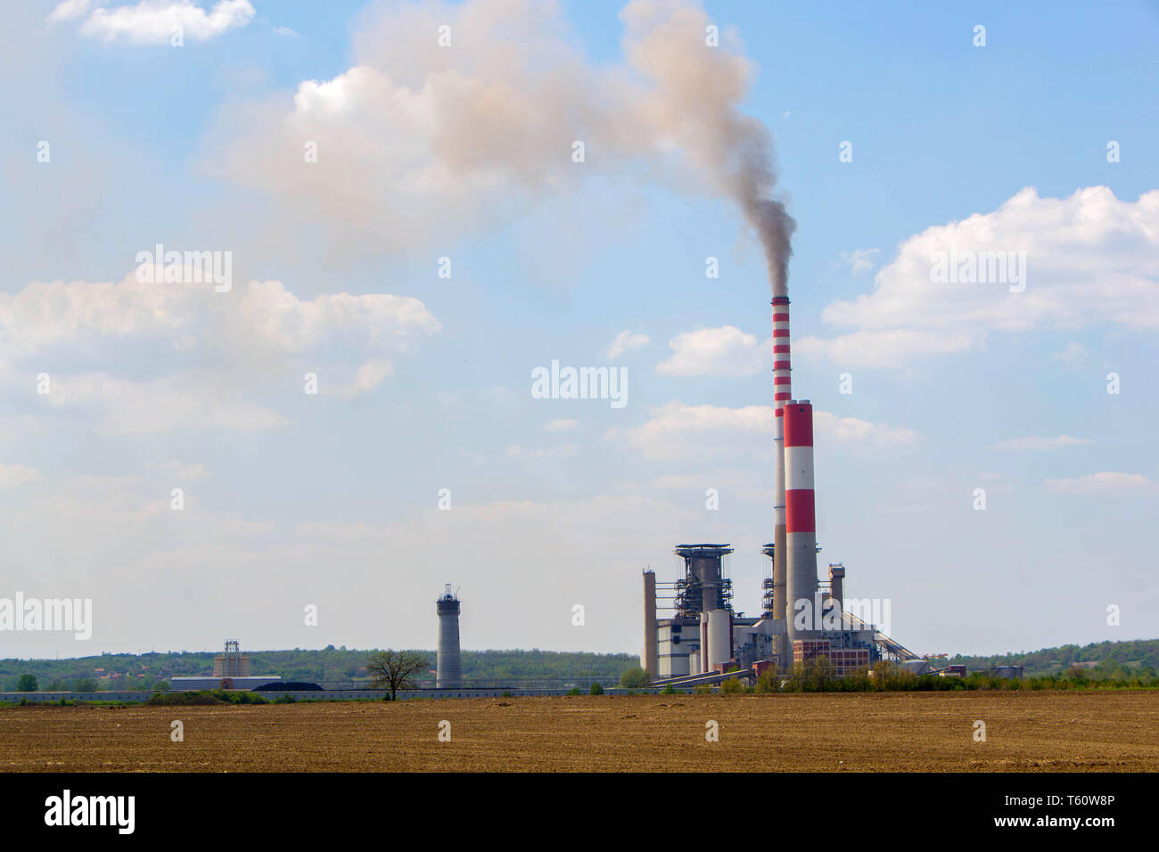 Thermo power plant Kostolac,Srbija. In 1870, the first exploitation of coal began Stock Photo