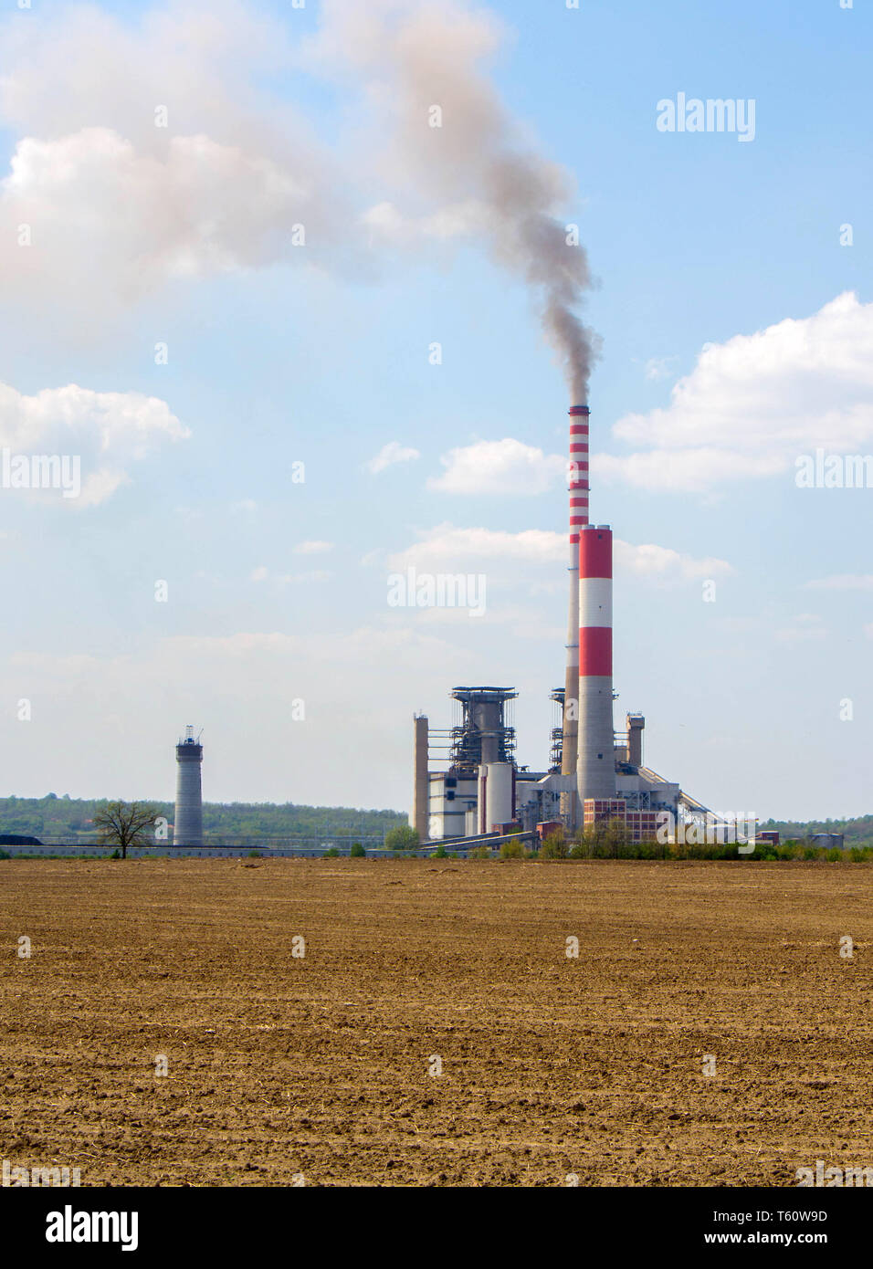 Thermo power plant Kostolac,Srbija. In 1870, the first exploitation of coal began Stock Photo