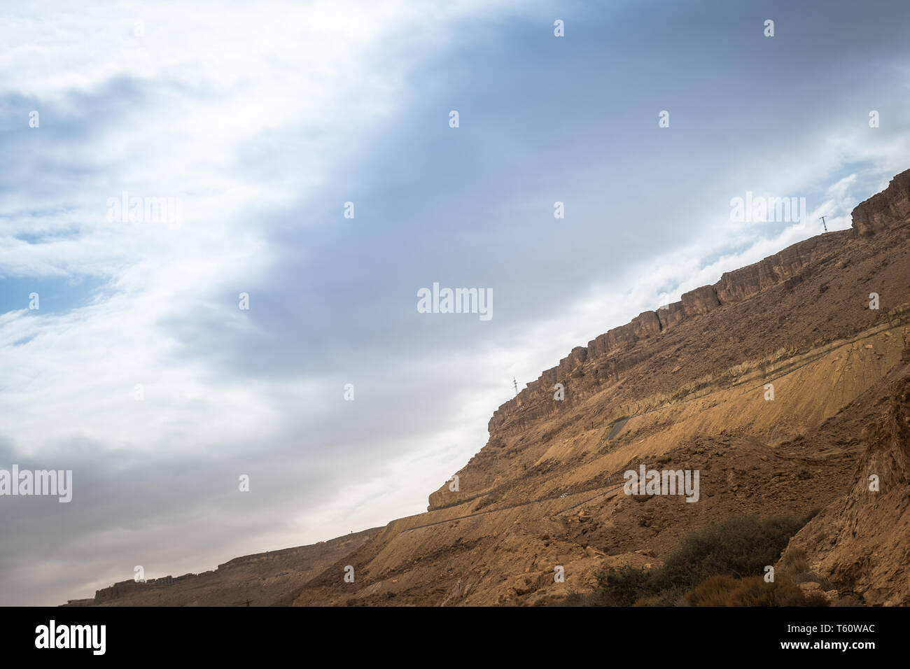 mountains and rocks in the dry negev desert in south of israel Stock Photo