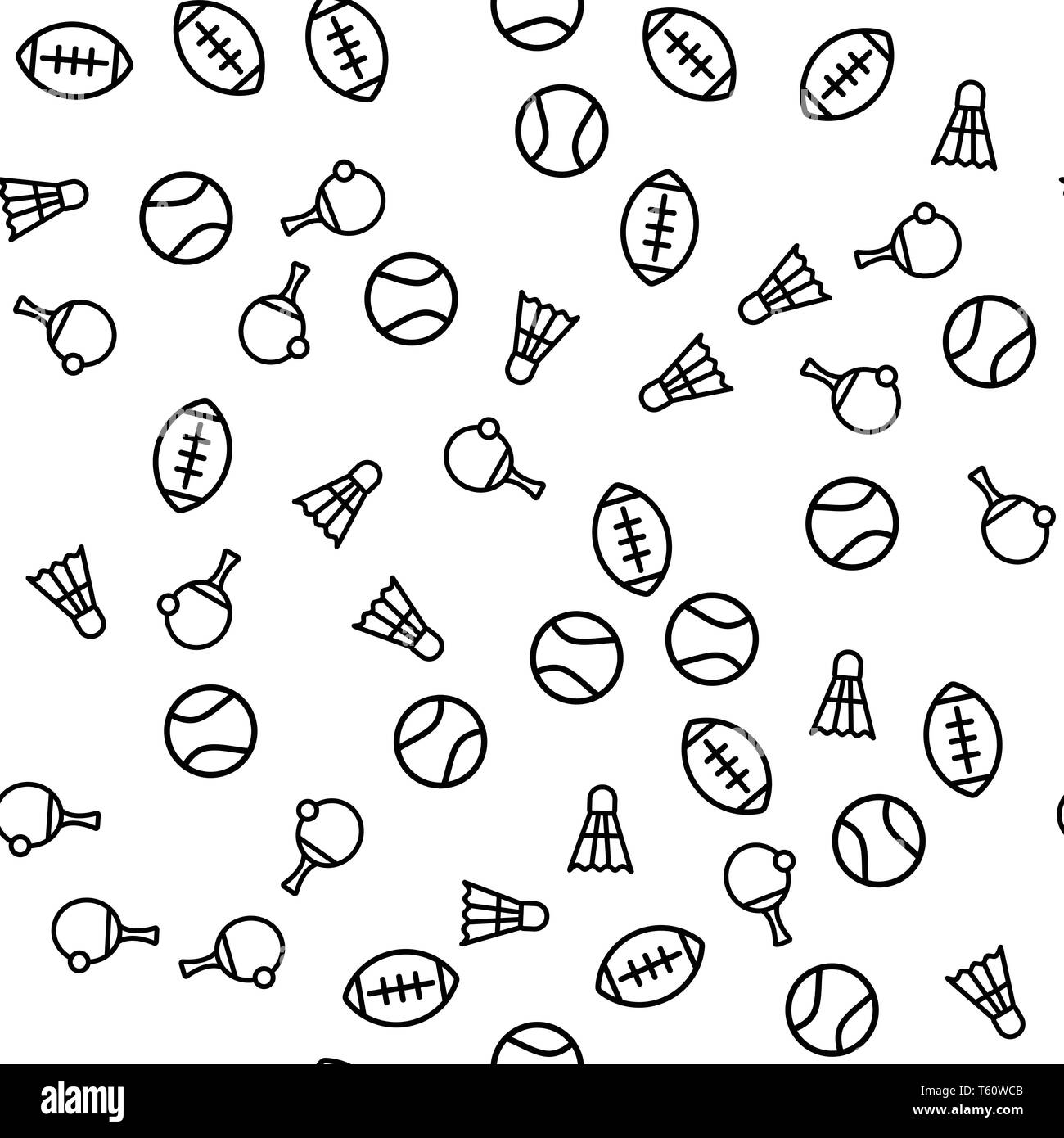 Football Sport Element Seamless Pattern Print Stock Vector