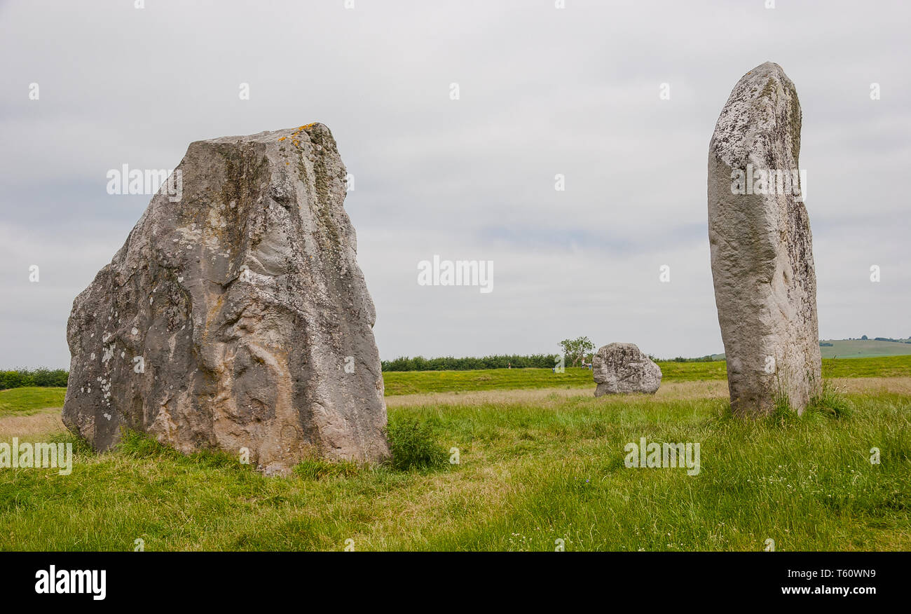 Details of stones in the Prehistoric Avebury Stone Circle, Wiltshire ...