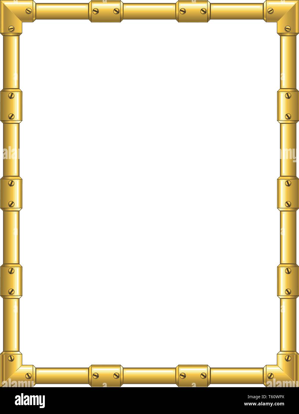 Golden Border Vector Illustration Stock Vector Image & Art - Alamy