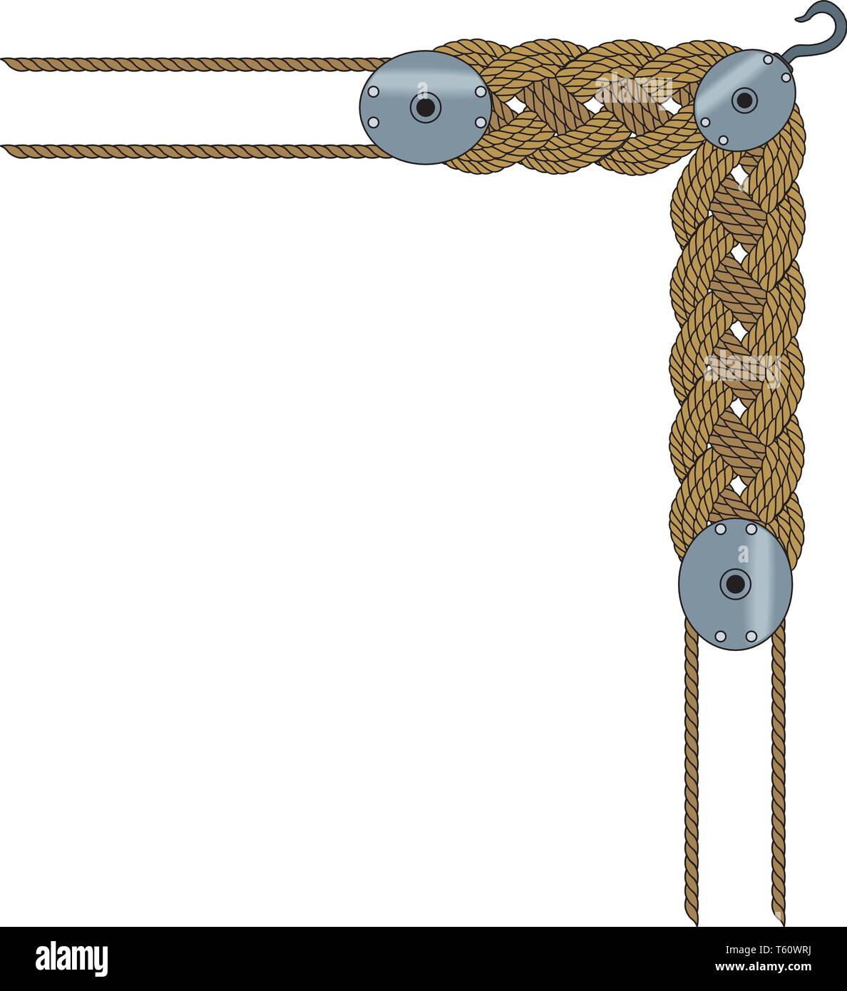 Woven Ropes Border Vector Illustration Stock Vector Image & Art Alamy