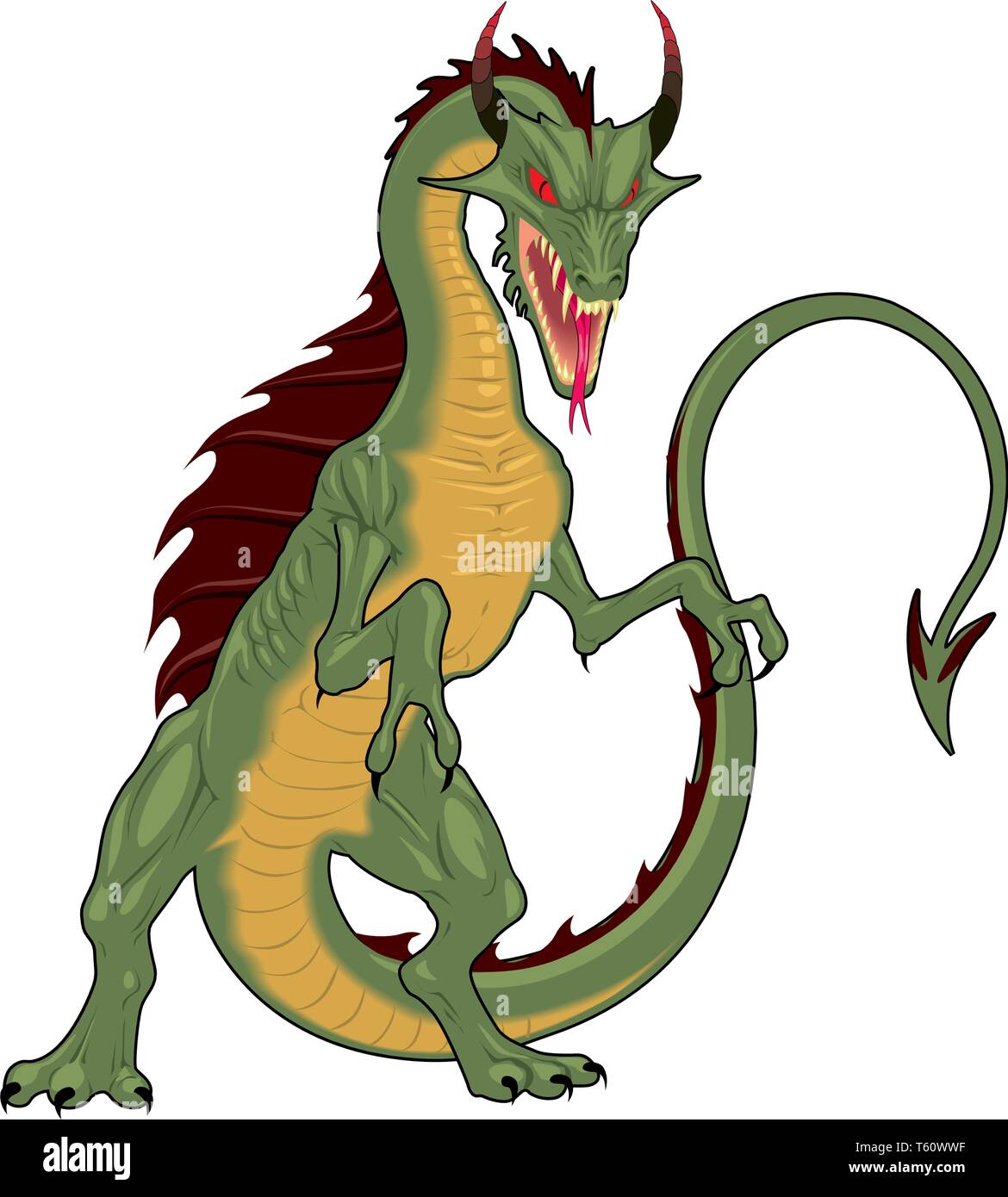 Dragon Vector Illustration Stock Vector Image & Art - Alamy