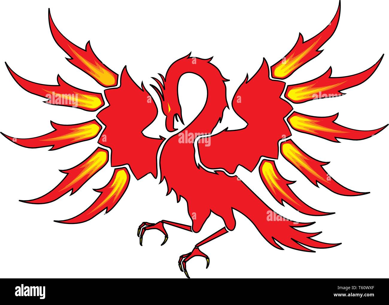 Phoenix Vector Illustration Stock Vector Image & Art - Alamy