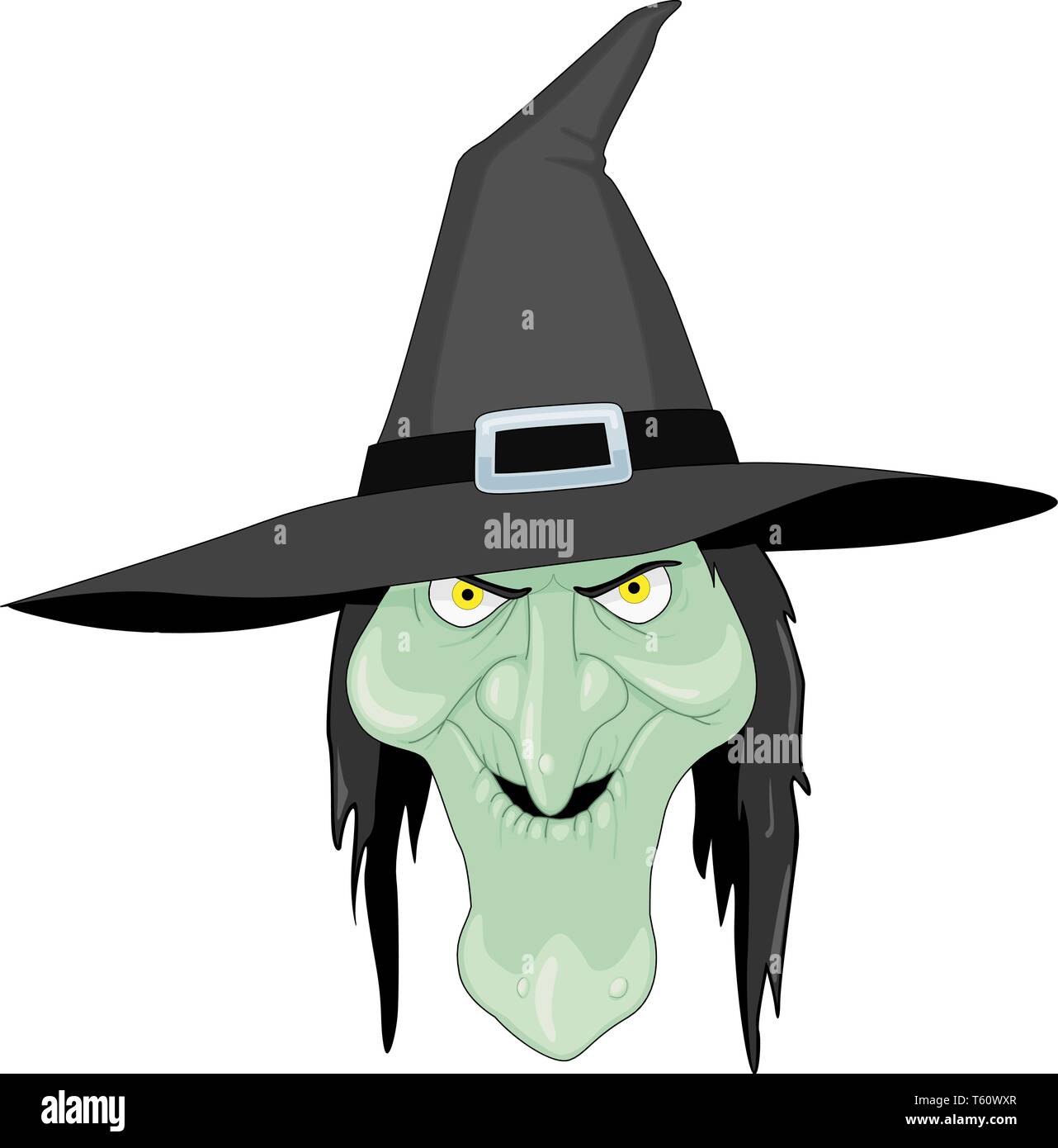 Witch Vector Cartoon Illustration Stock Vector Image & Art - Alamy