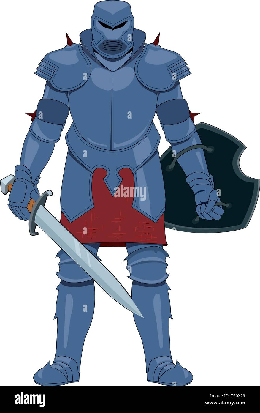 Knight in Armor Vector Illustration Stock Vector Image & Art - Alamy